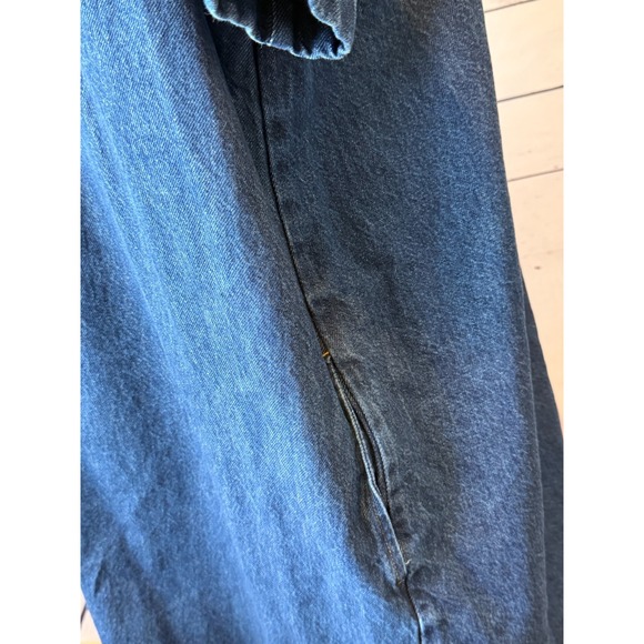 GAP Denim Dress Jean size XLT XL Tall Extra large Popover A Line Pockets Y2K 80s - Picture 7 of 14